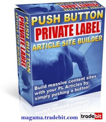 Product picture Push Button Private Label Article Site Builder MRR
