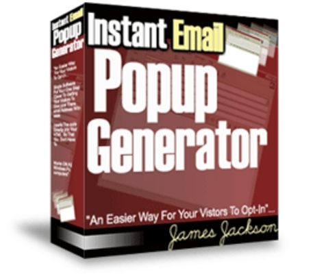 Product picture Instant Email Pop Up Generator