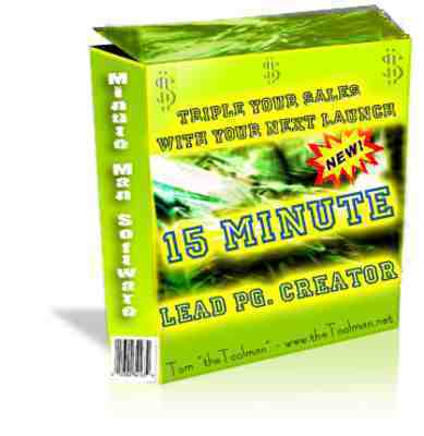 Product picture 15 Minute Lead Page Creator with Master Resale Rights